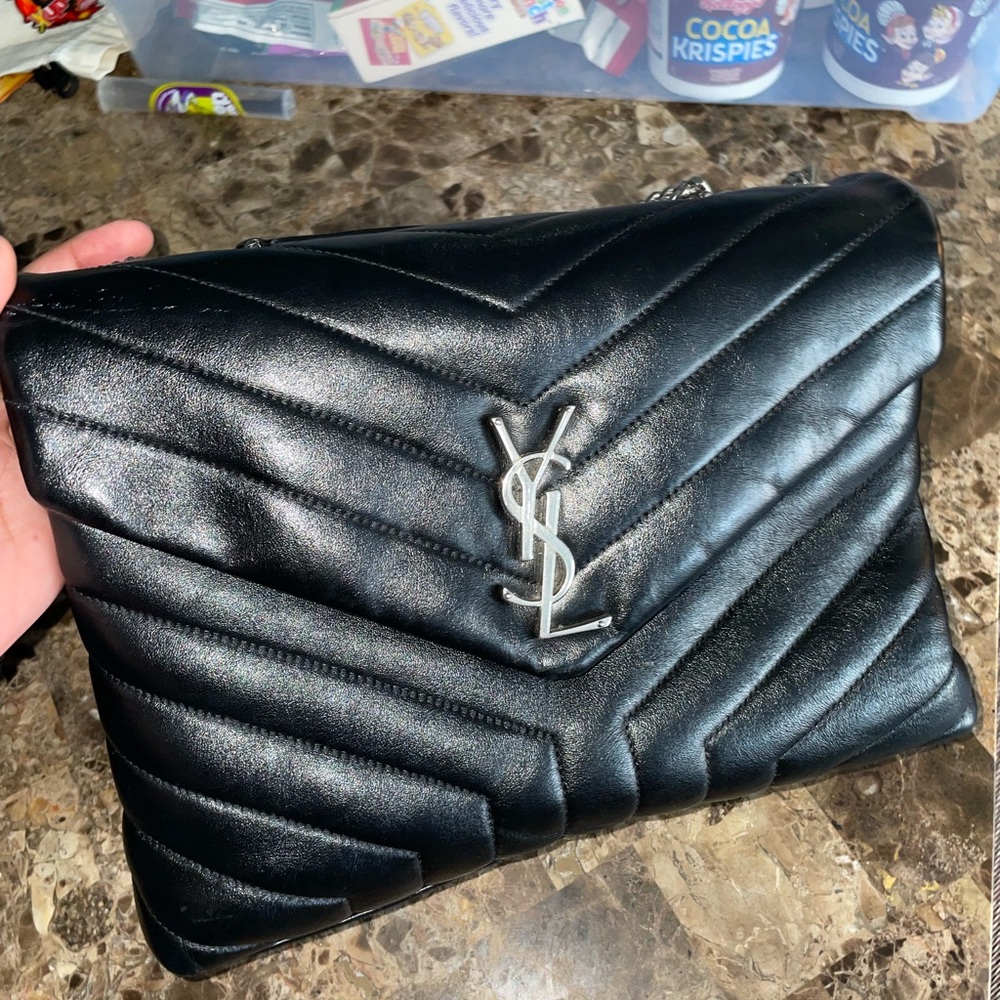 Saint Laurent Black Quilted Leather Bag